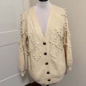 Chunky bobble-knit cardigan
